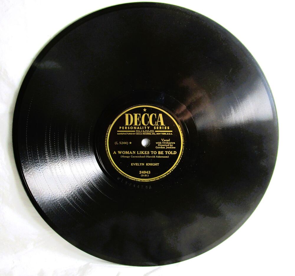 Evelyn Knight 1950 Singles Decca Shellac Record 78 RPM Pop Vocals with Orchestra
